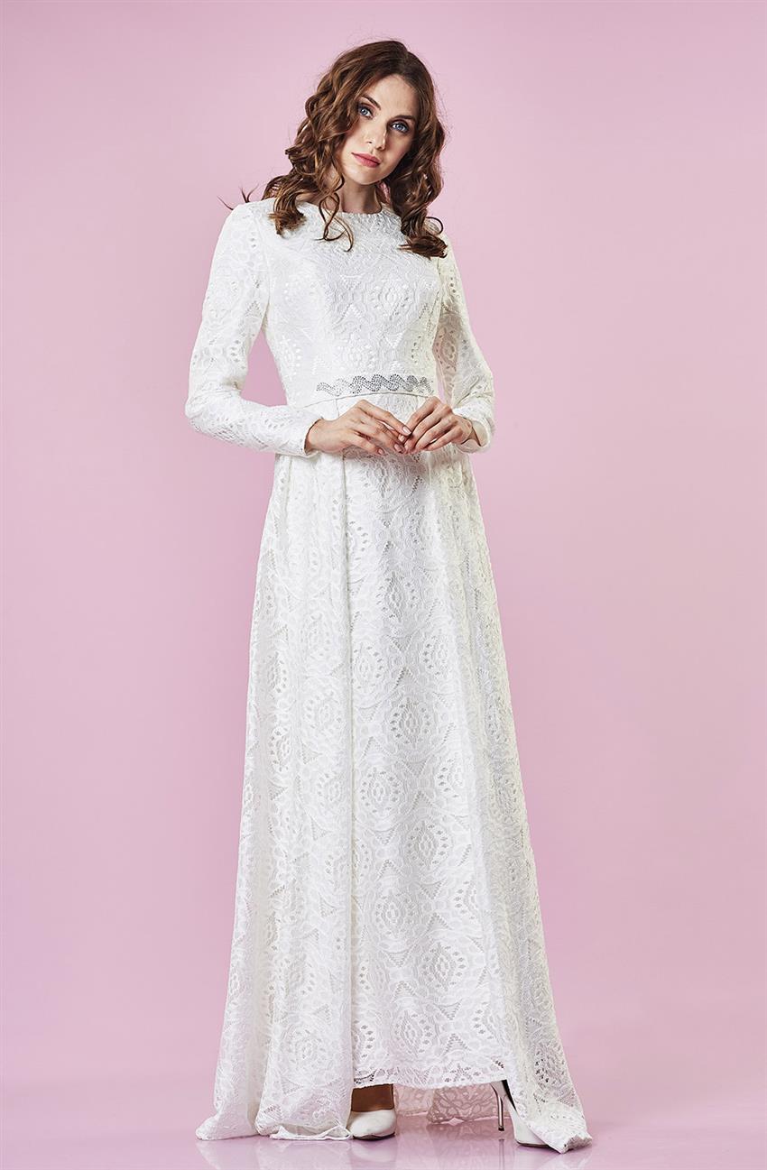 فستان سهرة فستان-أبيض DS1001-02