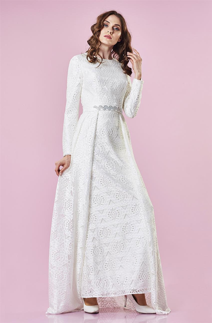 فستان سهرة فستان-أبيض DS1001-02