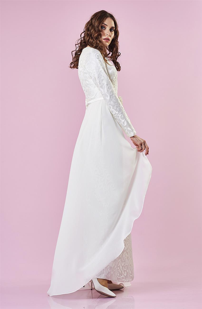 Evening Dress Dress-White DS1007-02
