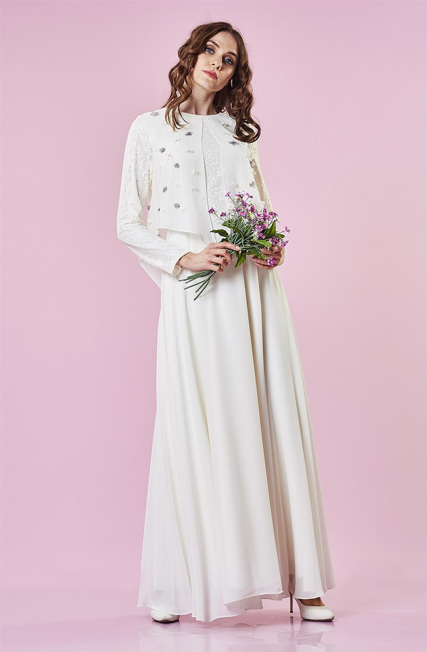 Evening Dress Dress-White DS1012-02