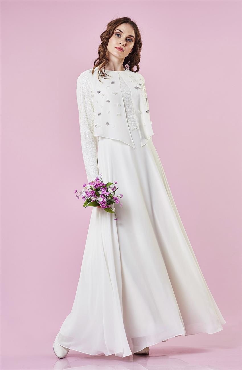 فستان سهرة فستان-أبيض DS1012-02