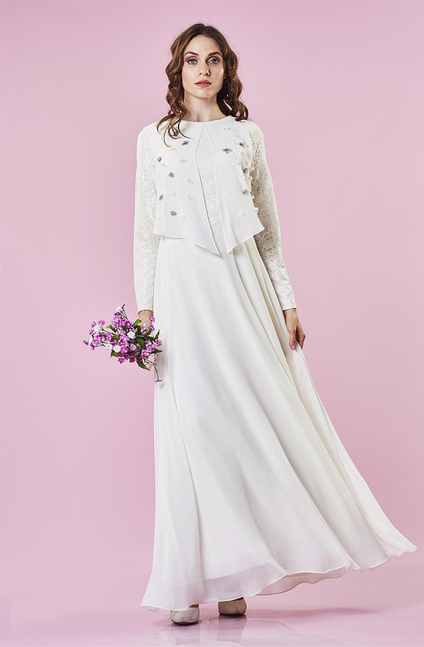 Evening Dress Dress-White DS1012-02