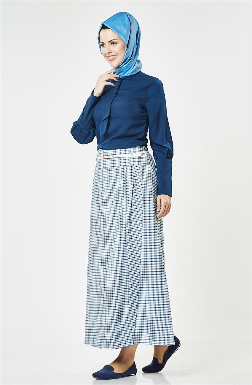 Skirt-Navy Blue D6755-08