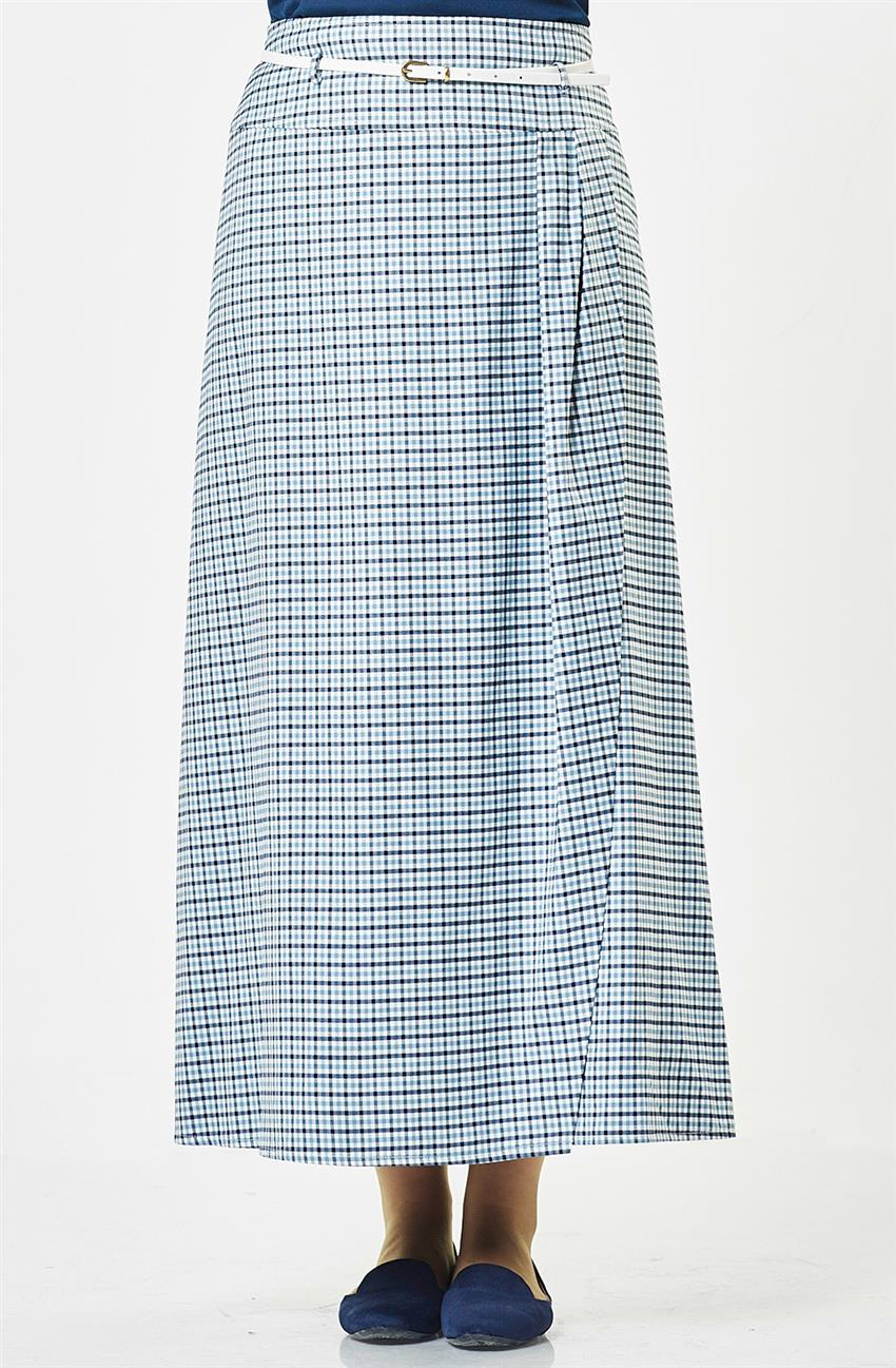 Skirt-Navy Blue D6755-08