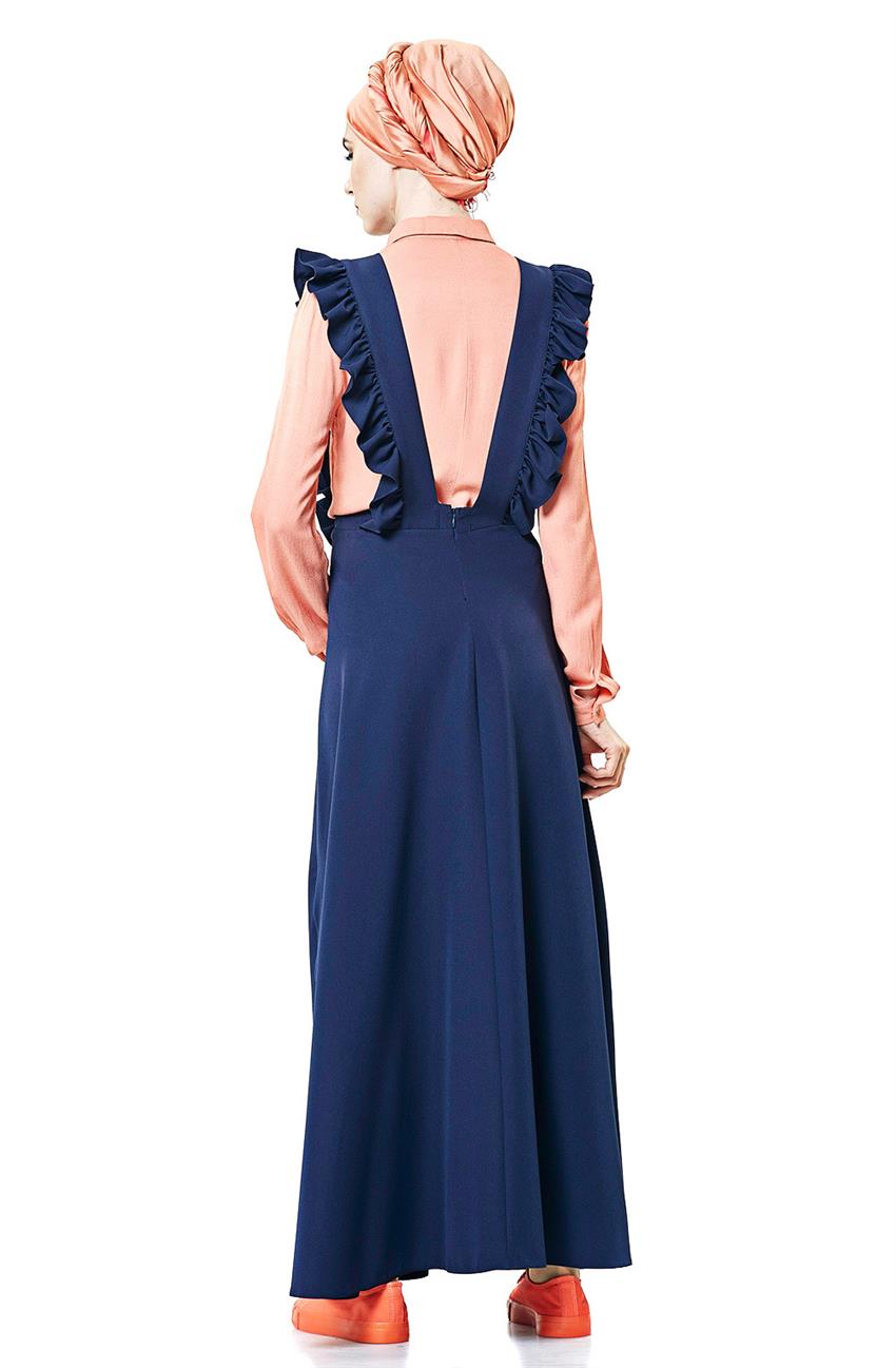 Askılı Jile Lacivert Elbise 1805-17