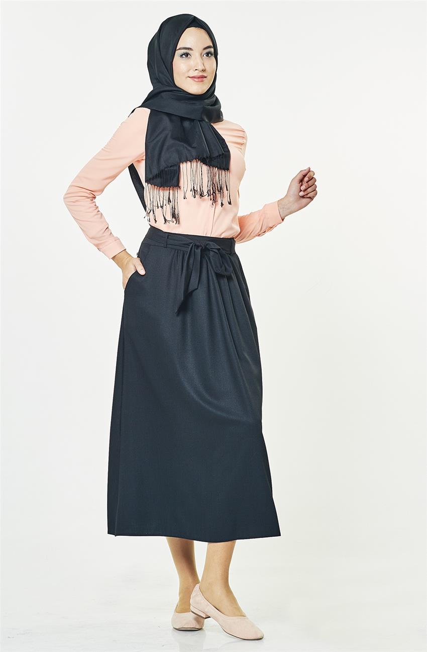 Skirt-Black Ms670-01