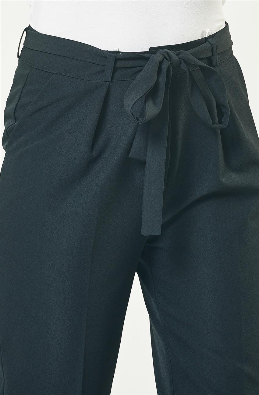 Kemer Detaylı Siyah Pantolon VZ1039-01