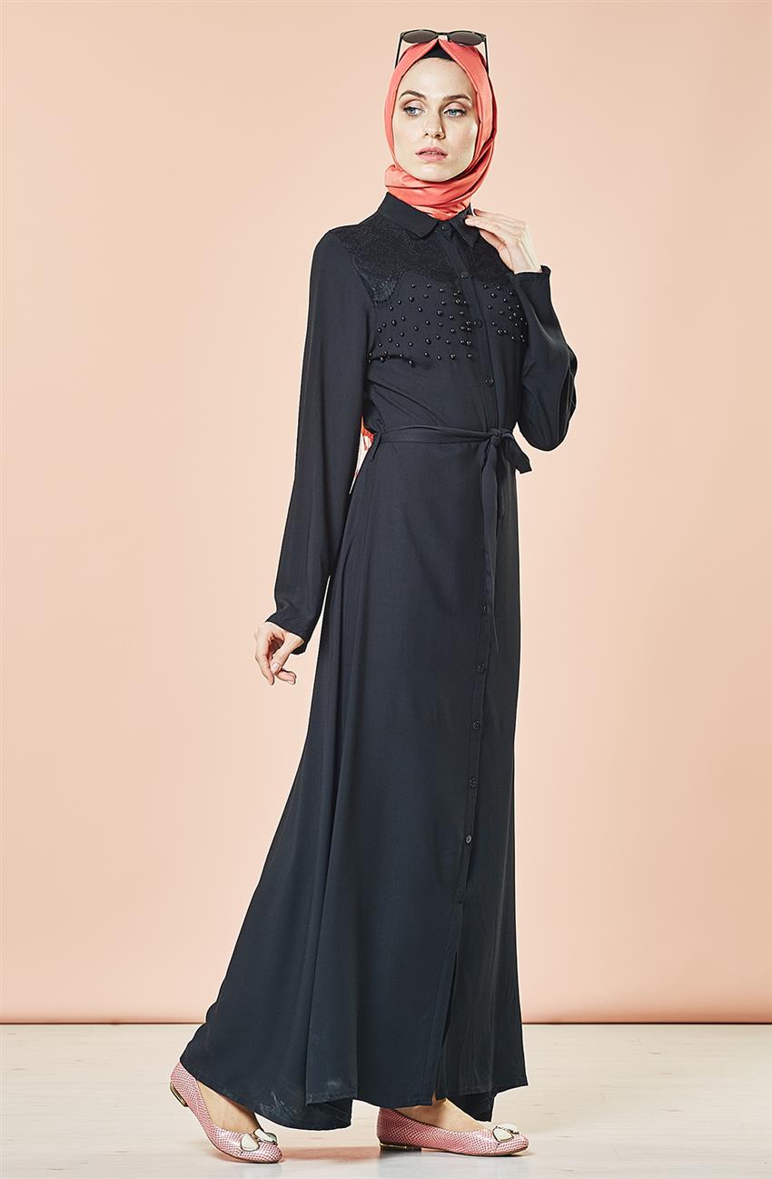 Siyah Elbise VZ6140-01