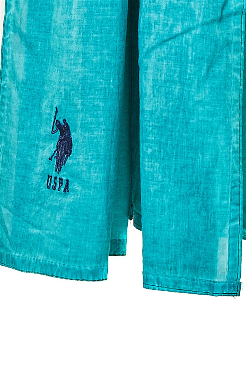 U.S. Polo Assn Fular Şal 200-V15 Zümrüt
