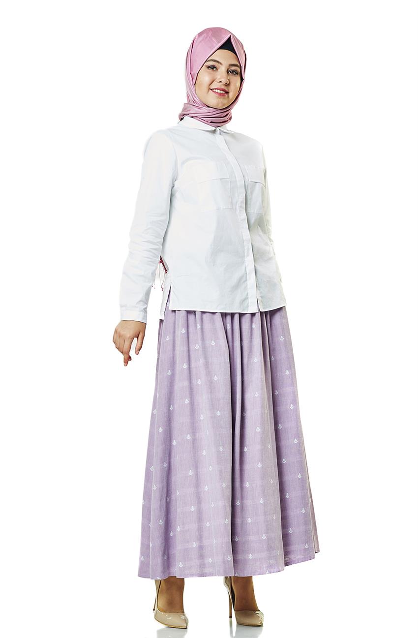 Skirt-Lilac H6561-18