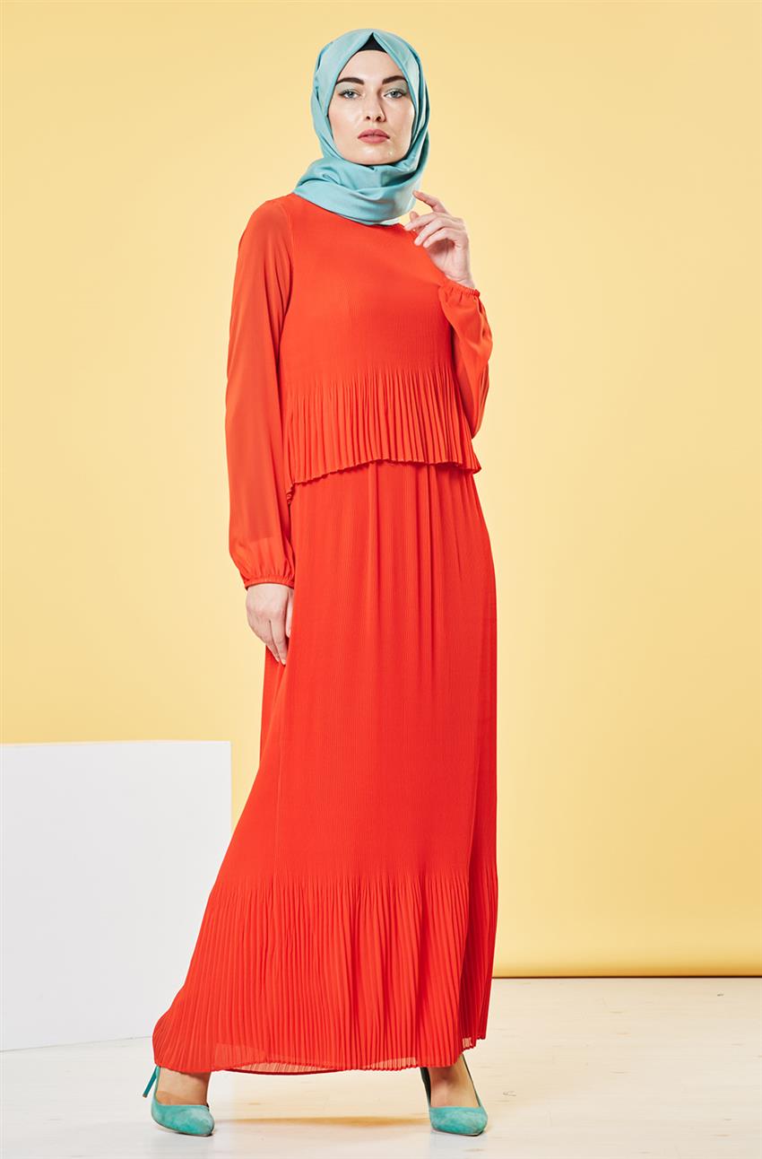 فستان-برتقالي BL7327-58