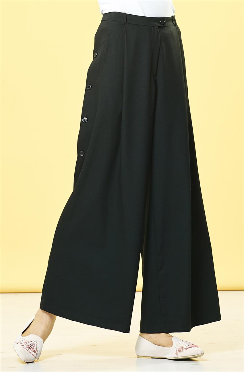Bol Paça Siyah Pantolon KA-B7-19034-12