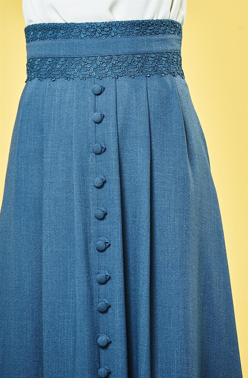 Skirt-Navy Blue 4697-17