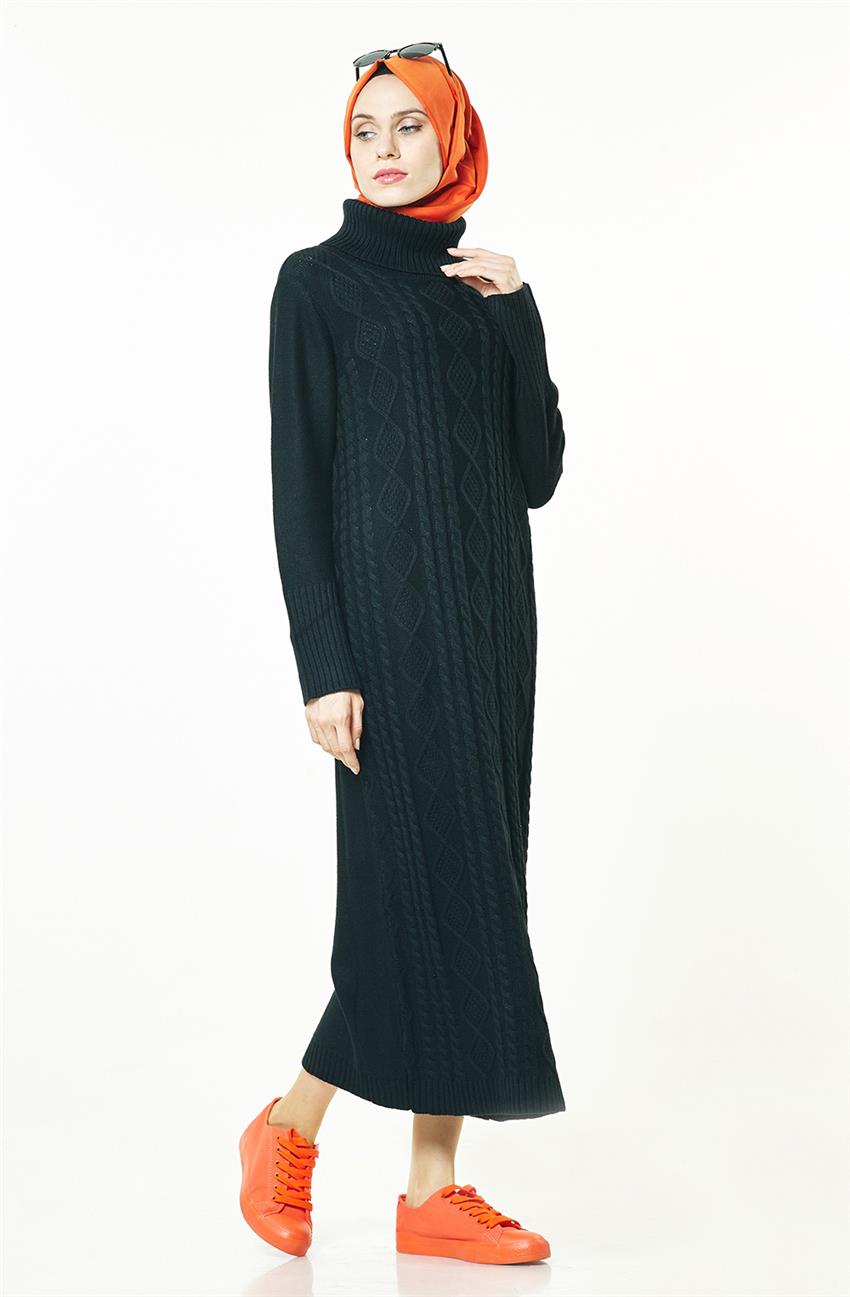 Knitwear Dress-Black KA-A6-TRK08-12