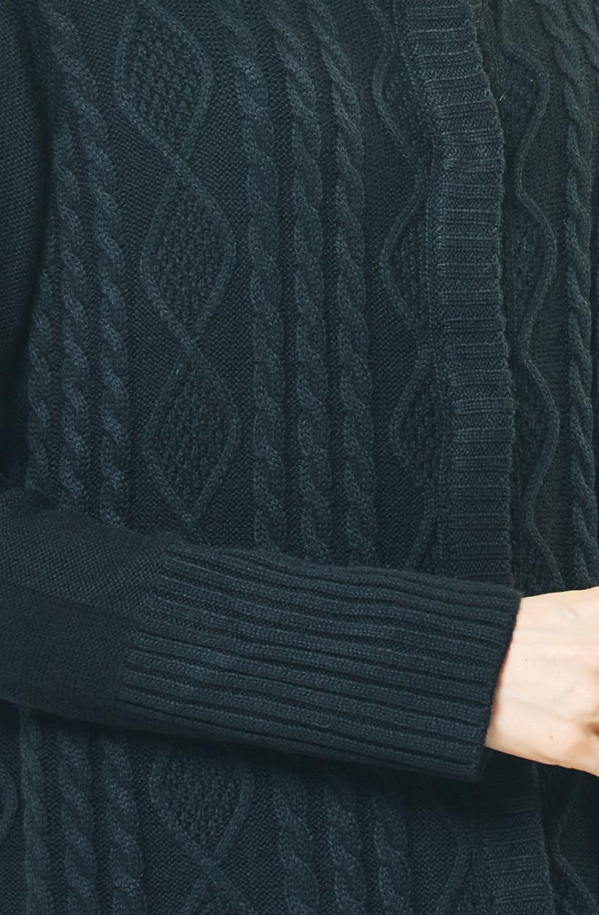 Knitwear Cardigan-Black KA-A6-TRK09-12