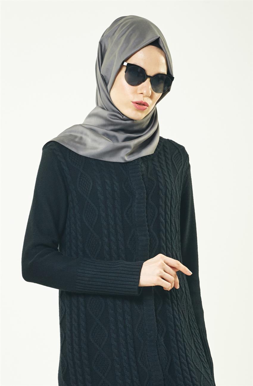 Knitwear Cardigan-Black KA-A6-TRK09-12