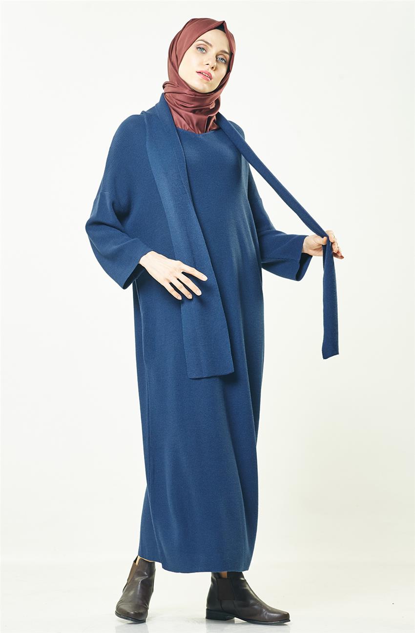 Knitwear Dress-Navy Blue KA-A6-TRK11-11