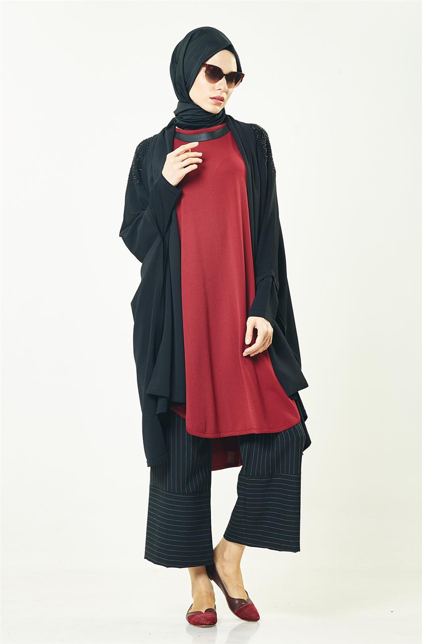 Knitwear Cardigan-Black KA-A6-TRK12-12