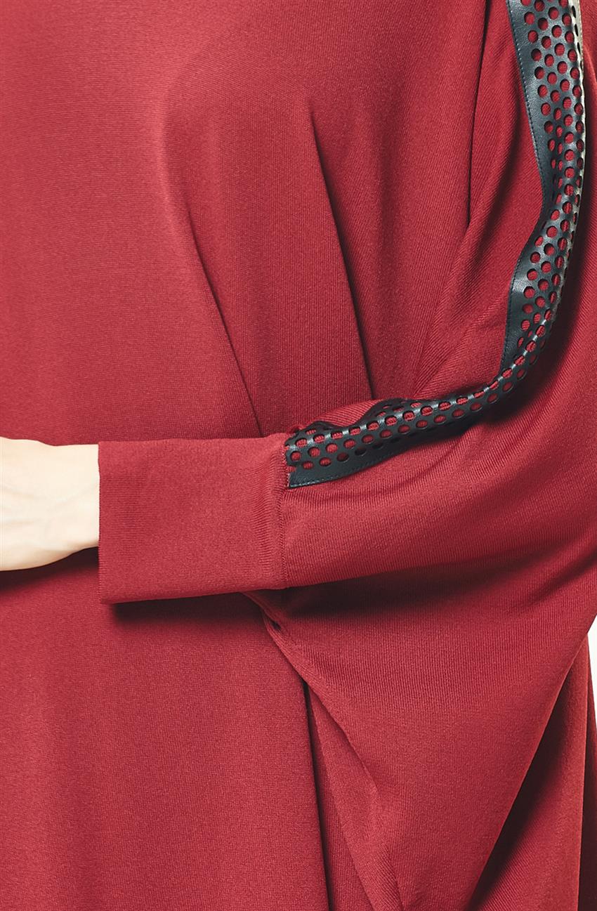 Knitwear Tunic-Claret Red KA-A6-TRK14-26