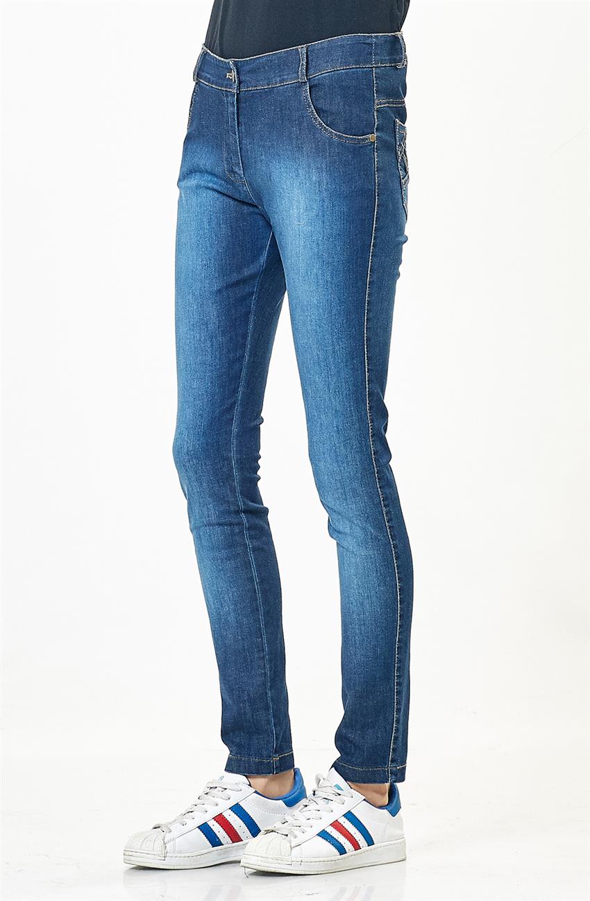 Jeans Pants-Navy Blue Y3176-08