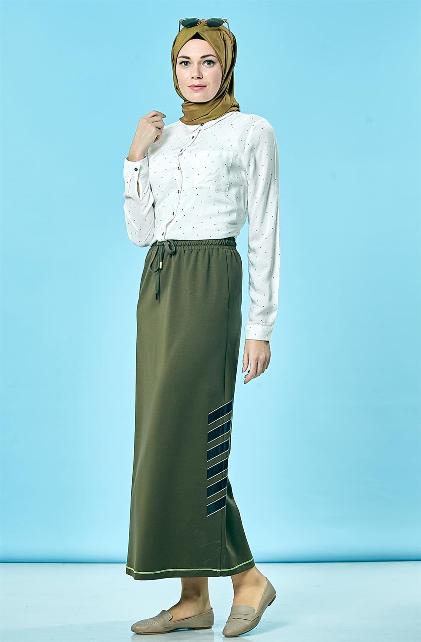 Skirt-Khaki KA-B7-12046-21