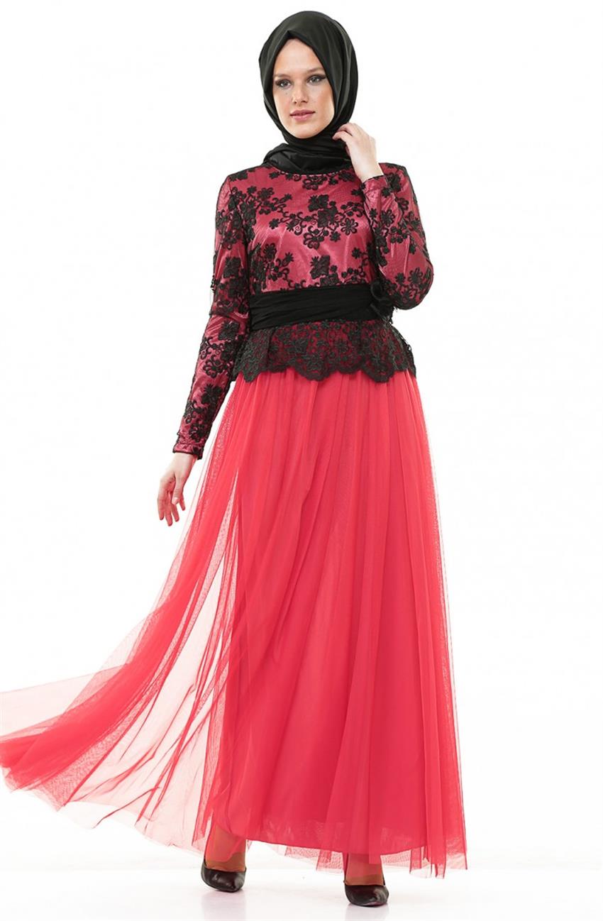 Evening Dress Dress-Coral 1514-71
