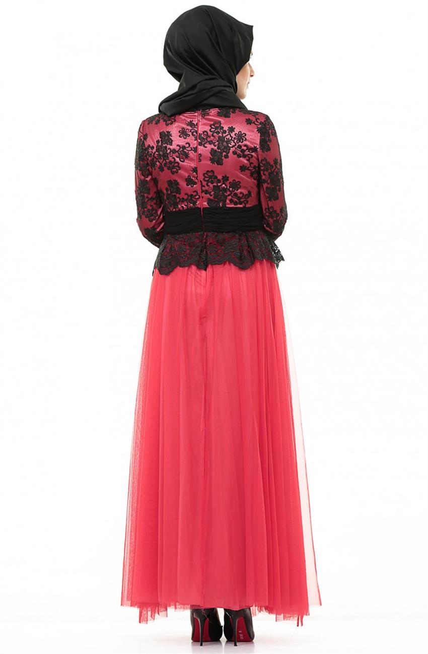 Evening Dress Dress-Coral 1514-71