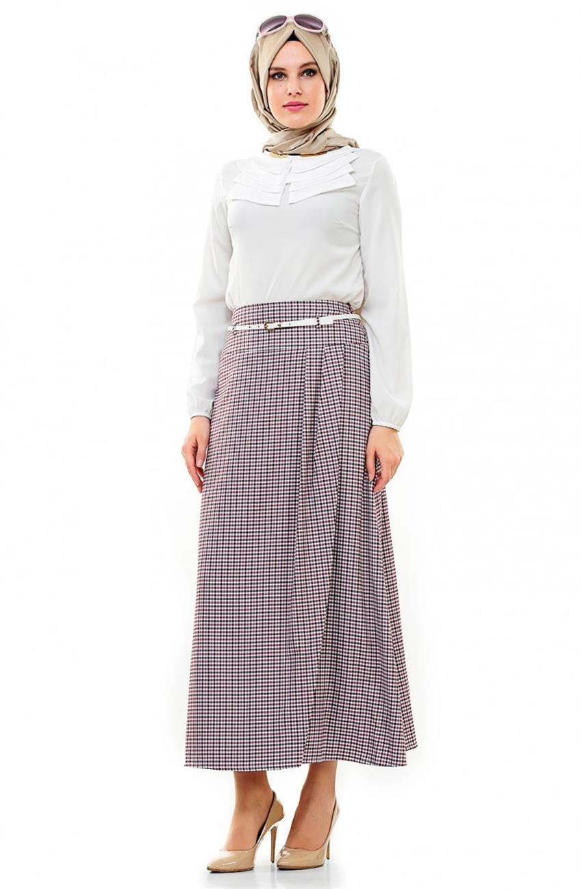 Skirt-Plum D6755-10