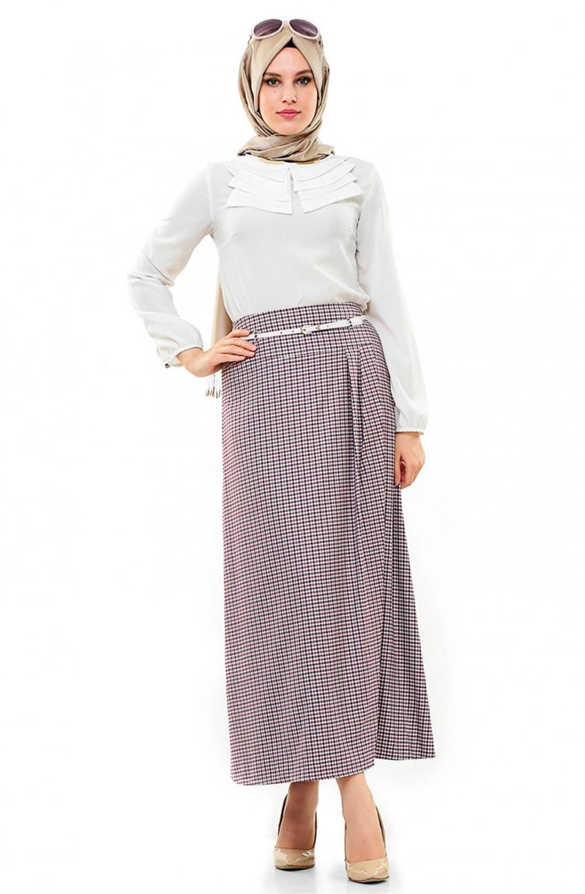 Skirt-Plum D6755-10