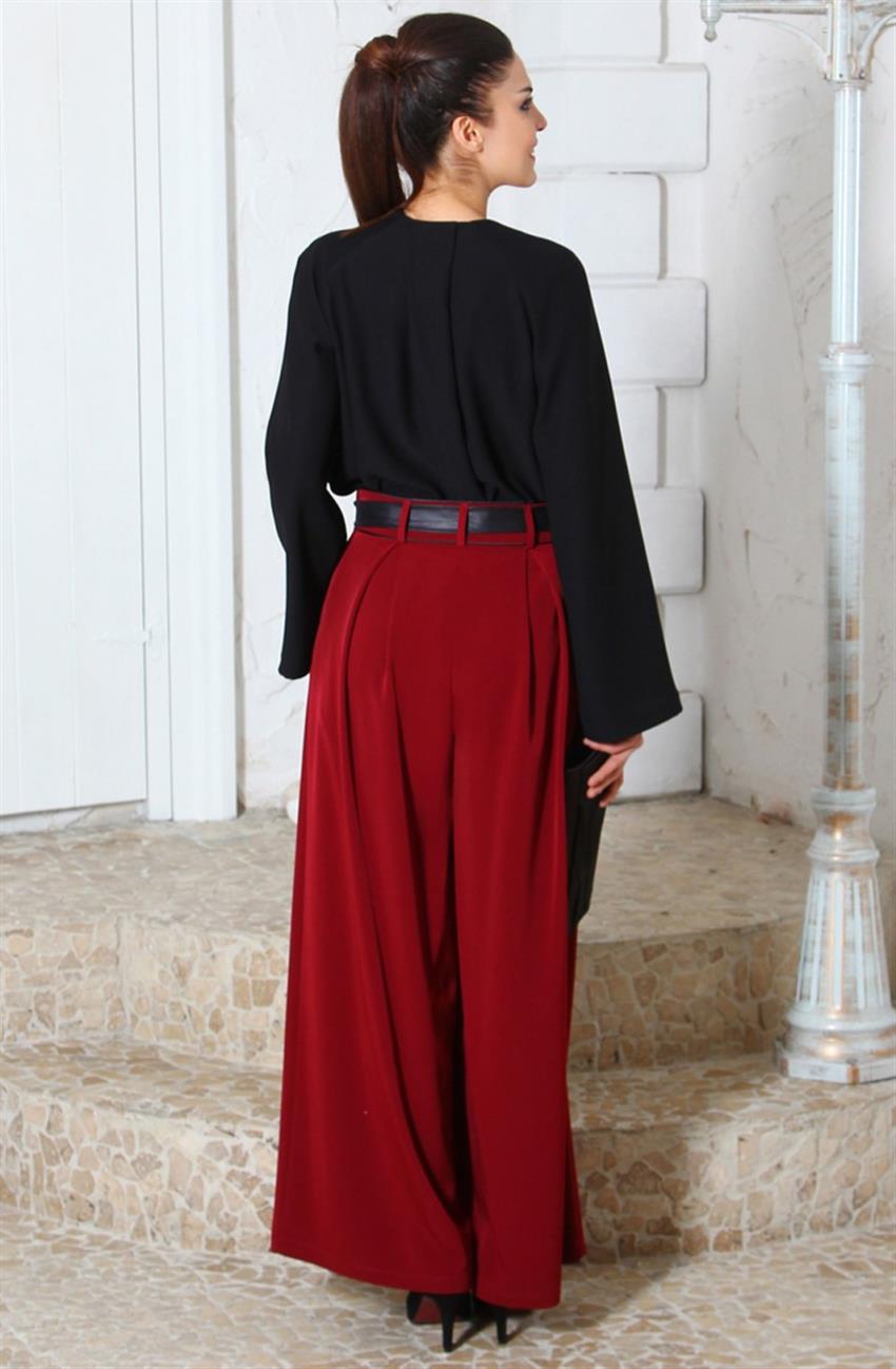Pants Skirt-Claret Red 11022-67