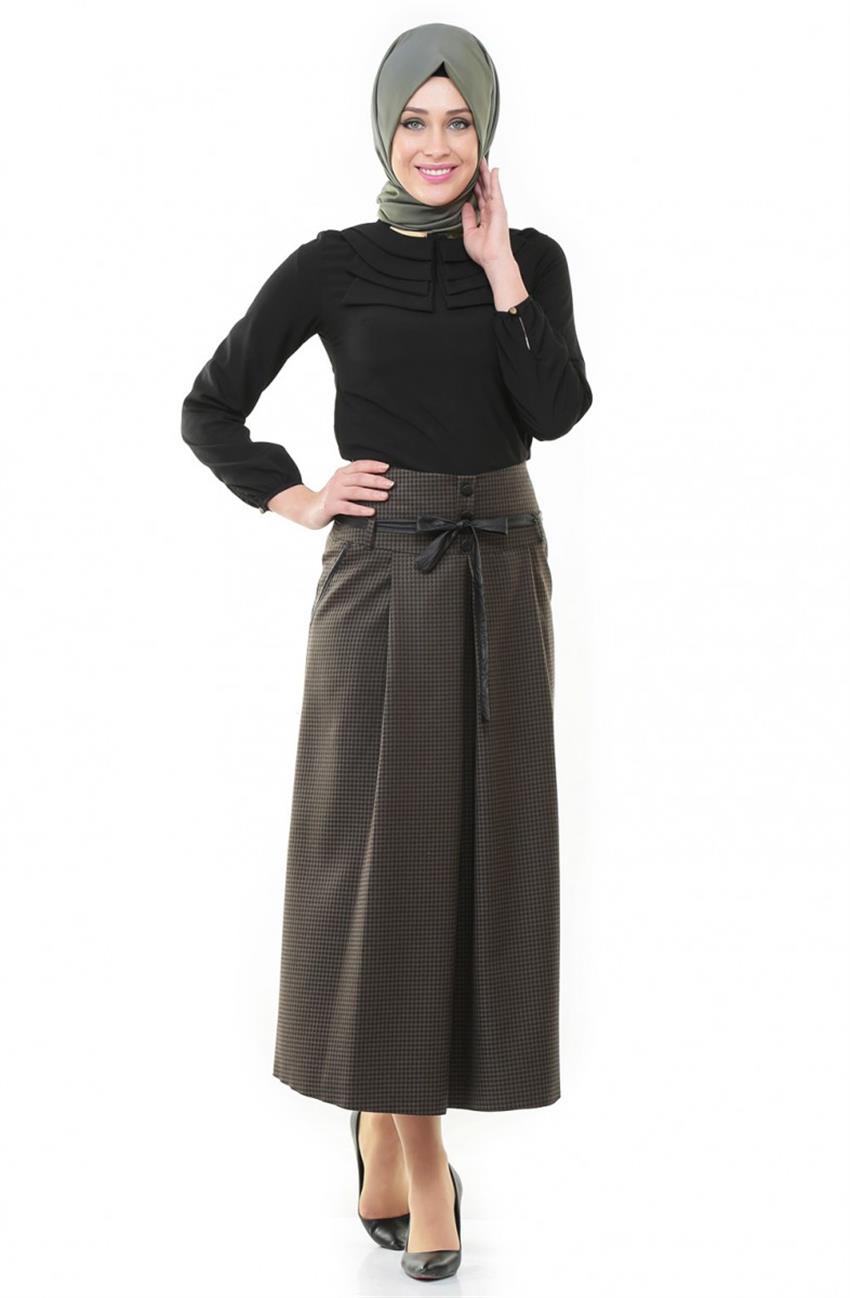 Skirt-Khaki Black 3483-2701