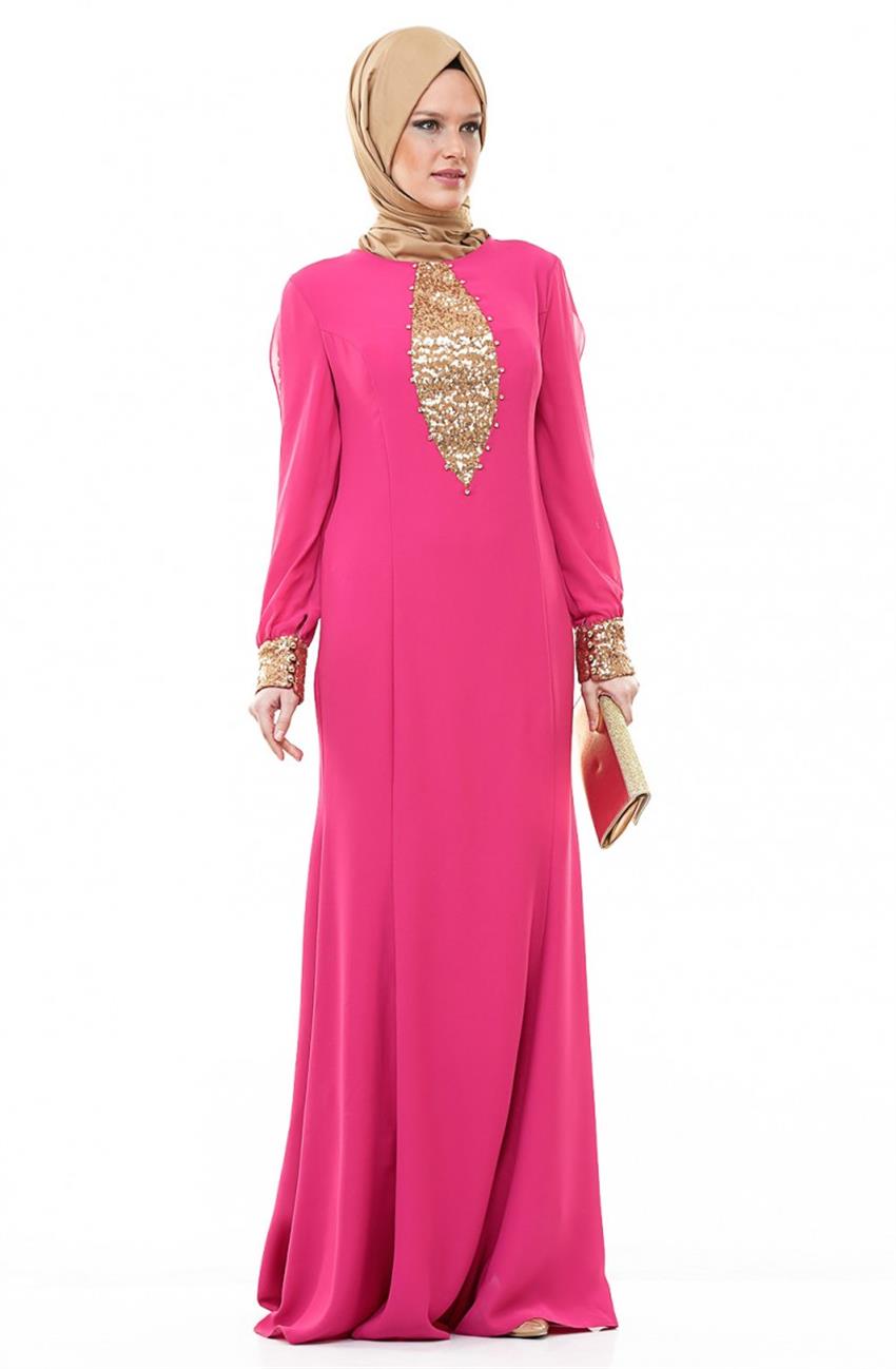 Evening Dress Dress-Fuchsia 1500-43