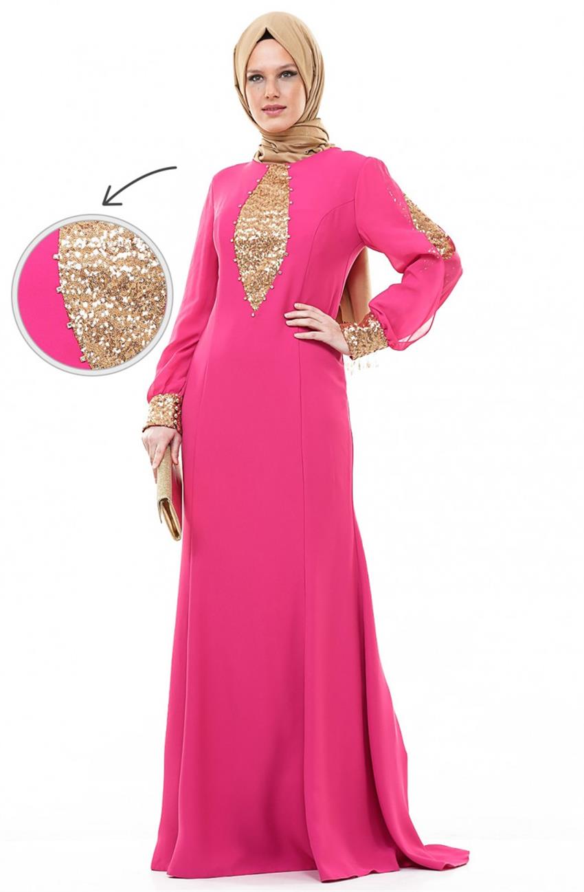 Evening Dress Dress-Fuchsia 1500-43