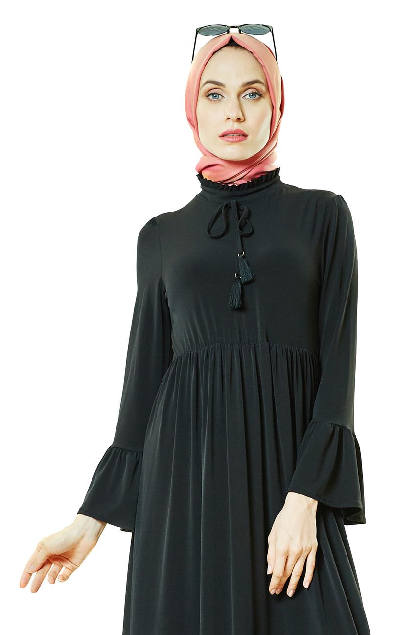 Pilise Siyah Elbise 1390-01