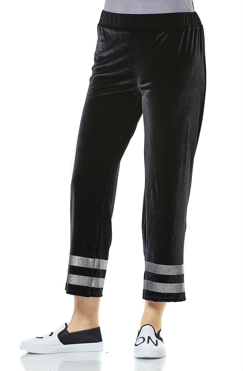 Pantolonlu İkili Siyah Takım 14807-01