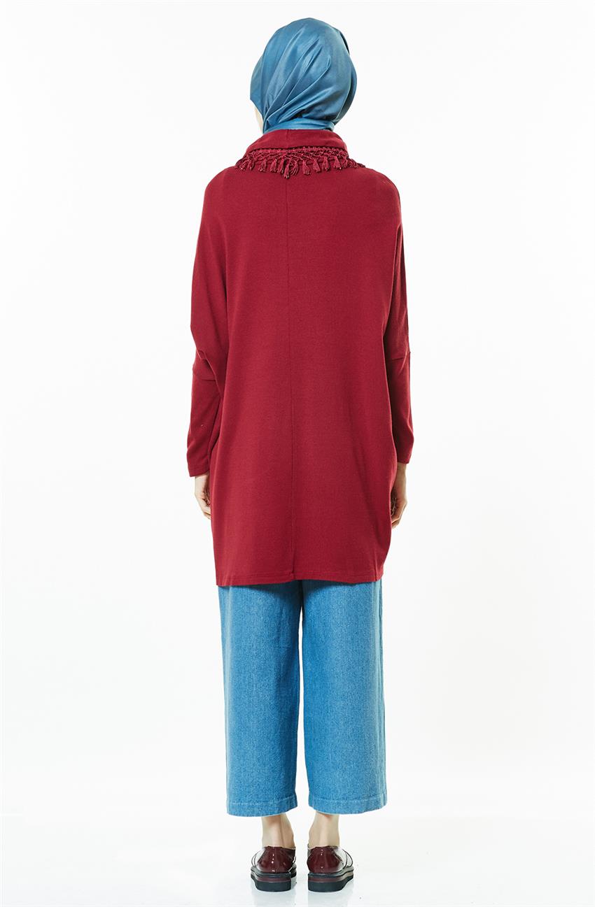 Knitwear Tunic-Claret Red 14460-67