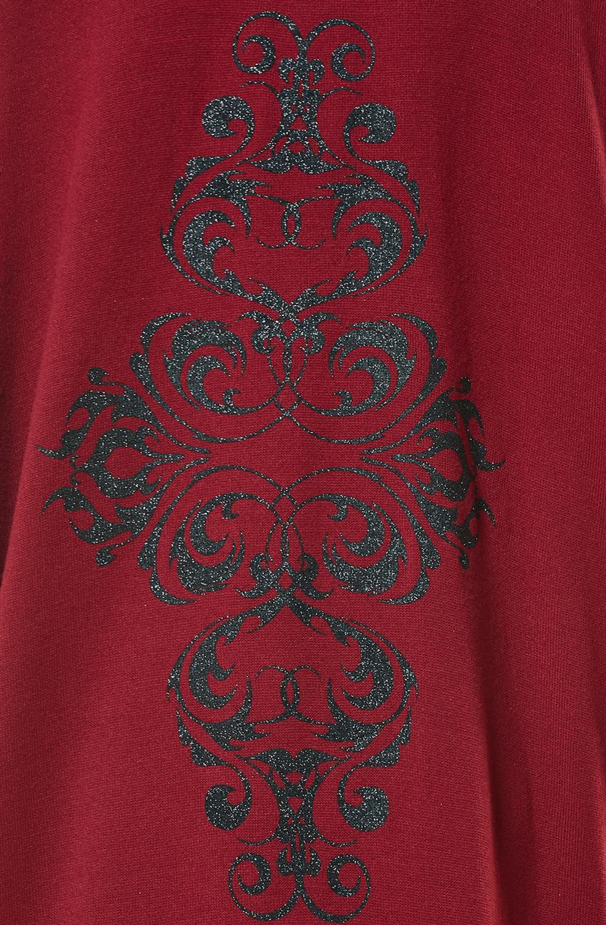 Knitwear Cardigan-Claret Red 14487-67