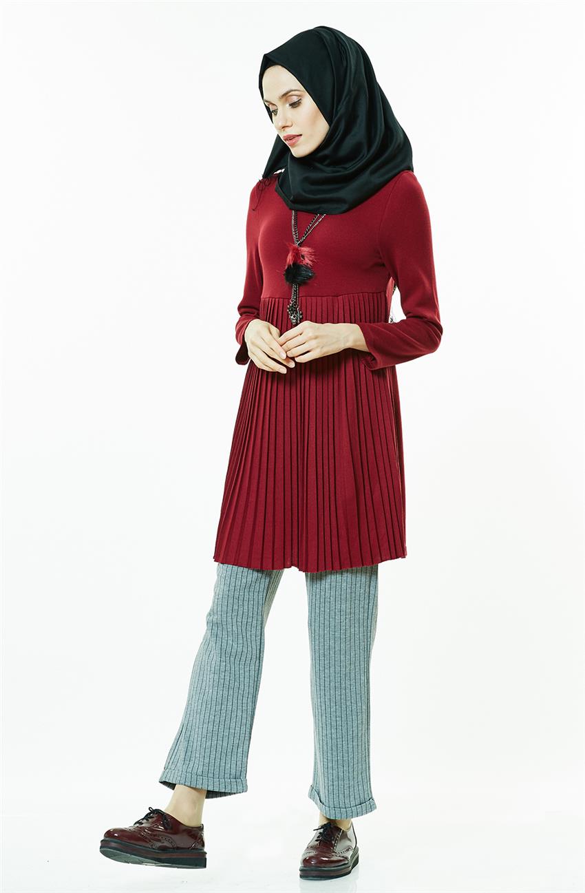 Knitwear Tunic-Claret Red 14626-67