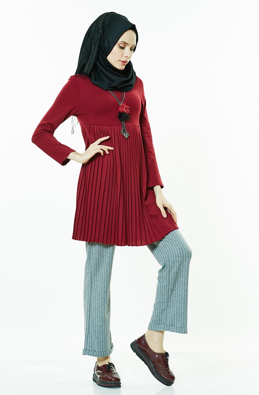 Knitwear Tunic-Claret Red 14626-67