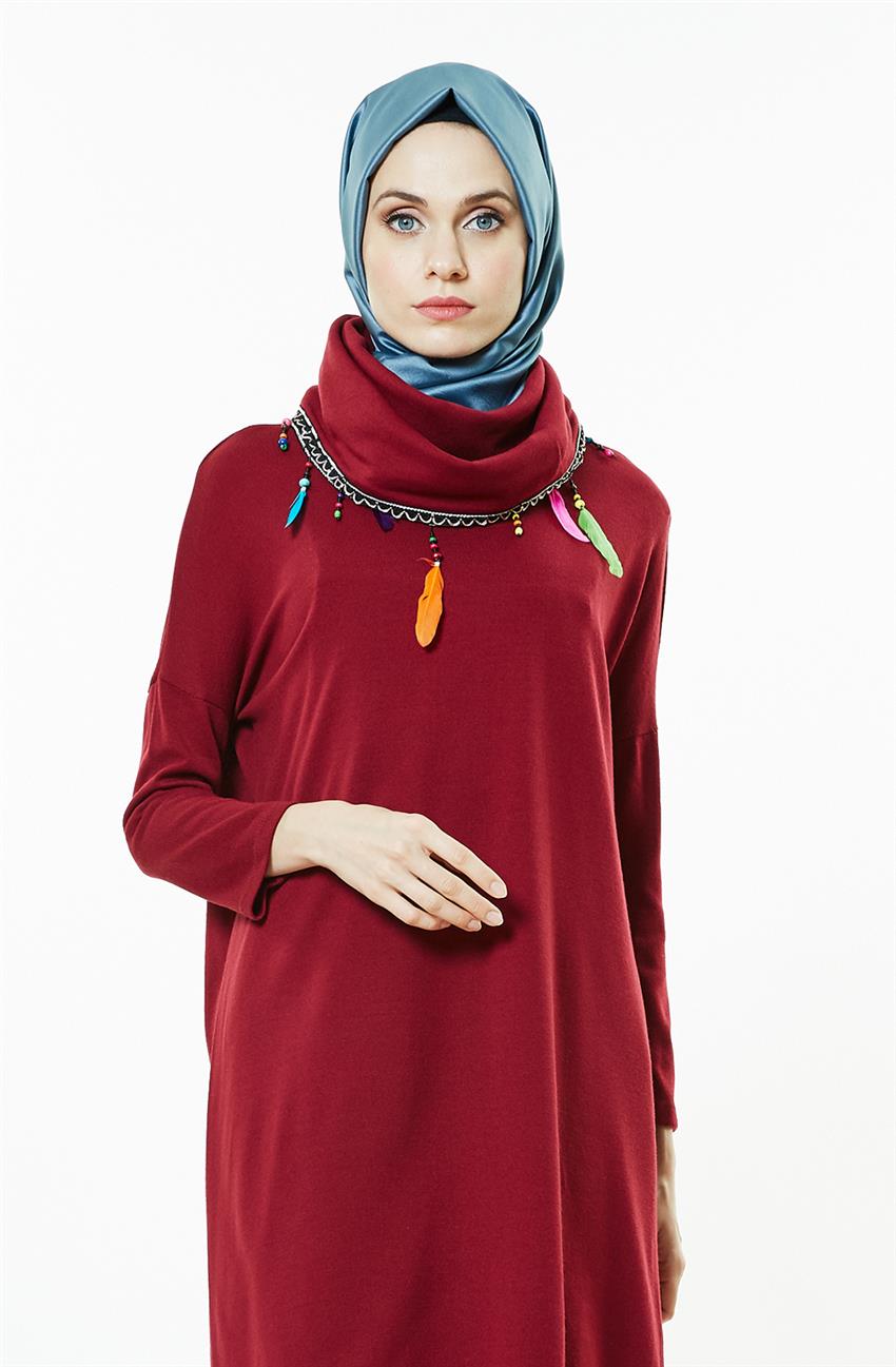 Knitwear Tunic-Claret Red 14646-67