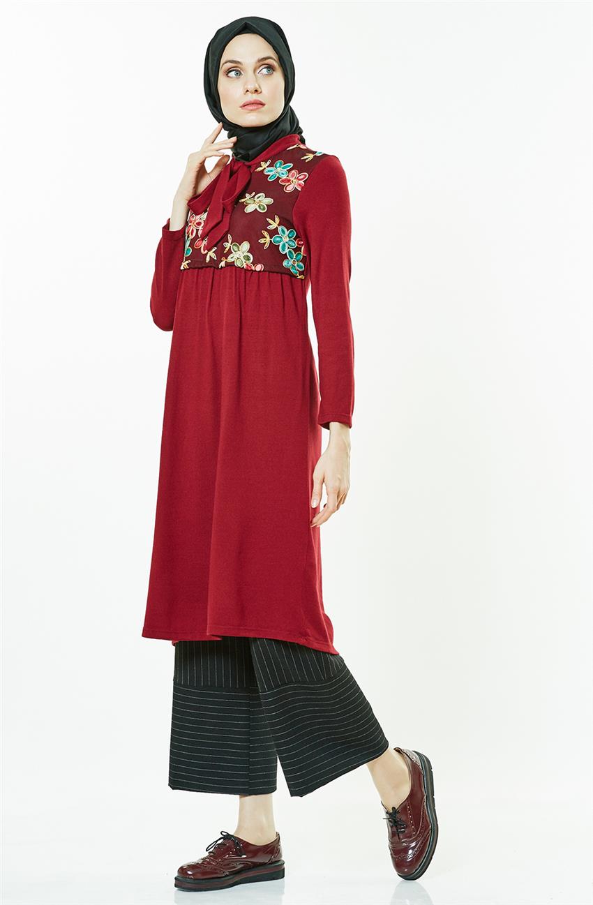 Knitwear Tunic-Claret Red 14876-67