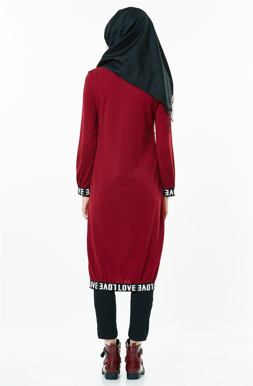 Knitwear Tunic-Claret Red 15051-67