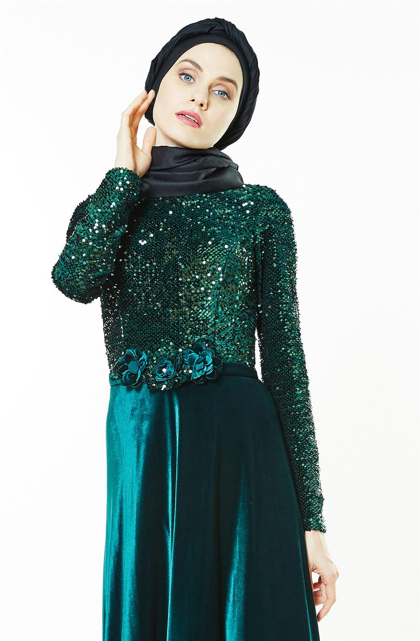 فستان سهرة فستان-أخضر BY1022-21