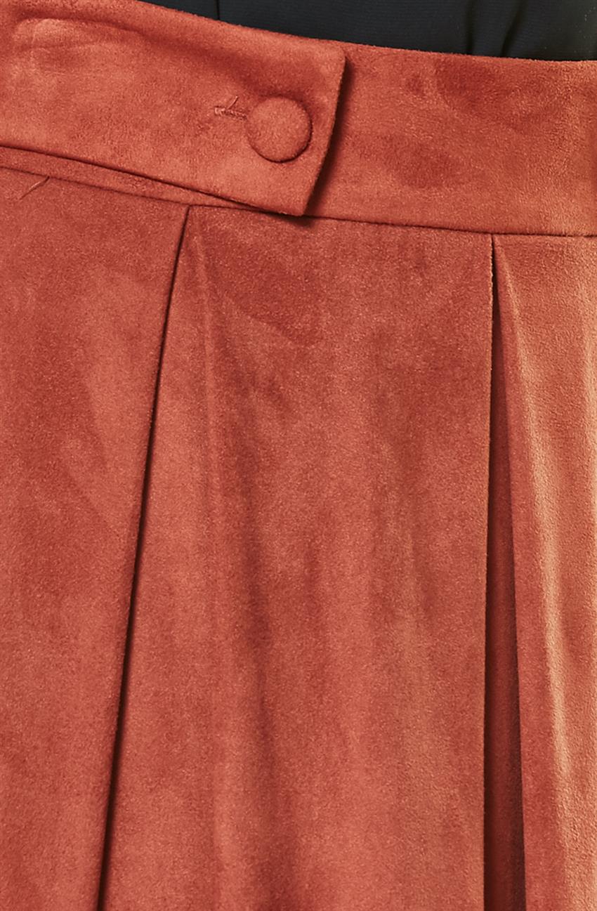 Tuğba تنورة-أحمر قرميدي J2050-47