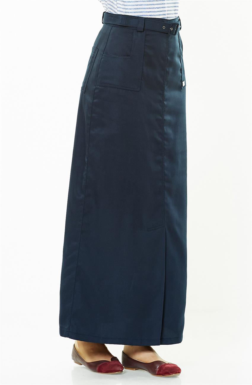 Tuğba Skirt-Navy Blue J5017-08