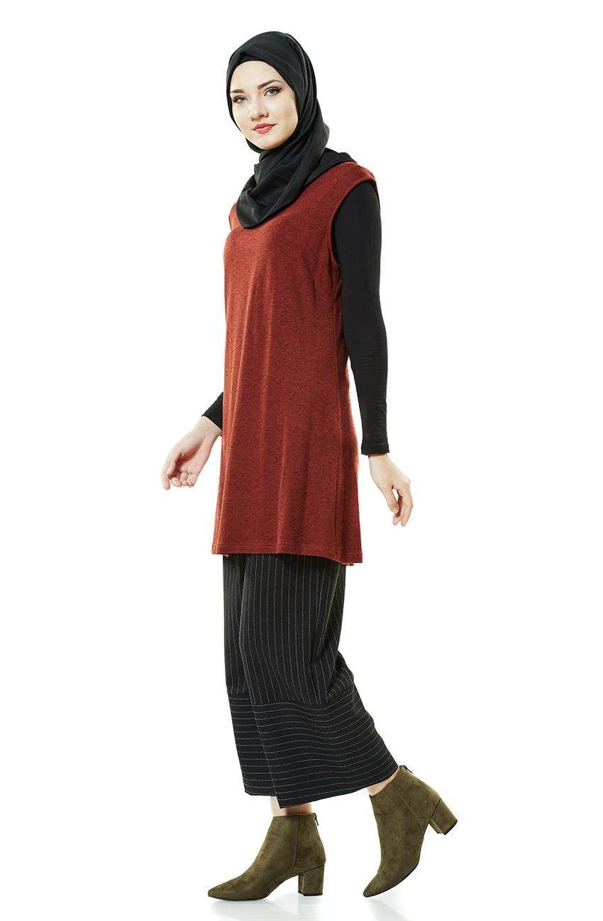 طقم فستان-أحمر قرميدي ar-11073-58