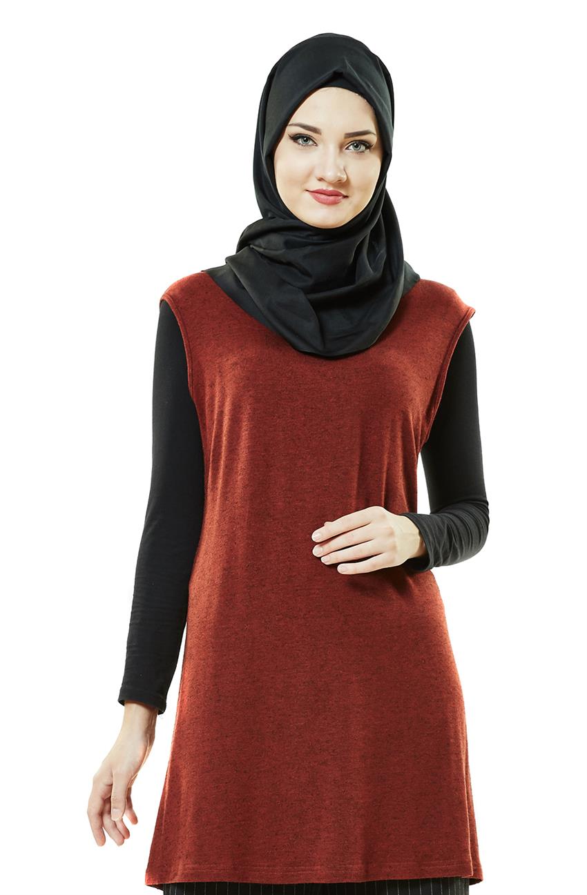 طقم فستان-أحمر قرميدي ar-11073-58