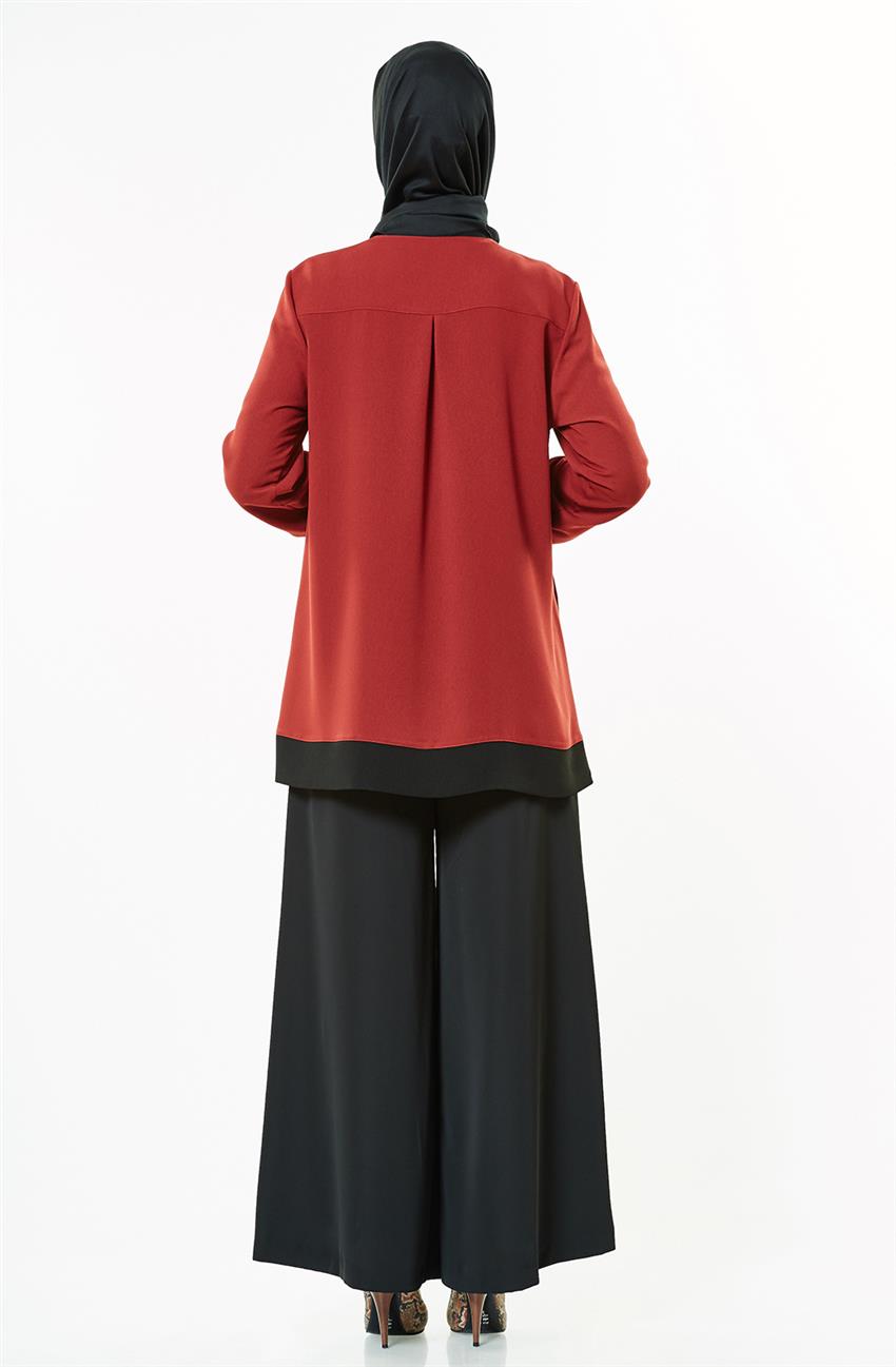 Blouse-Claret Red 71397-67