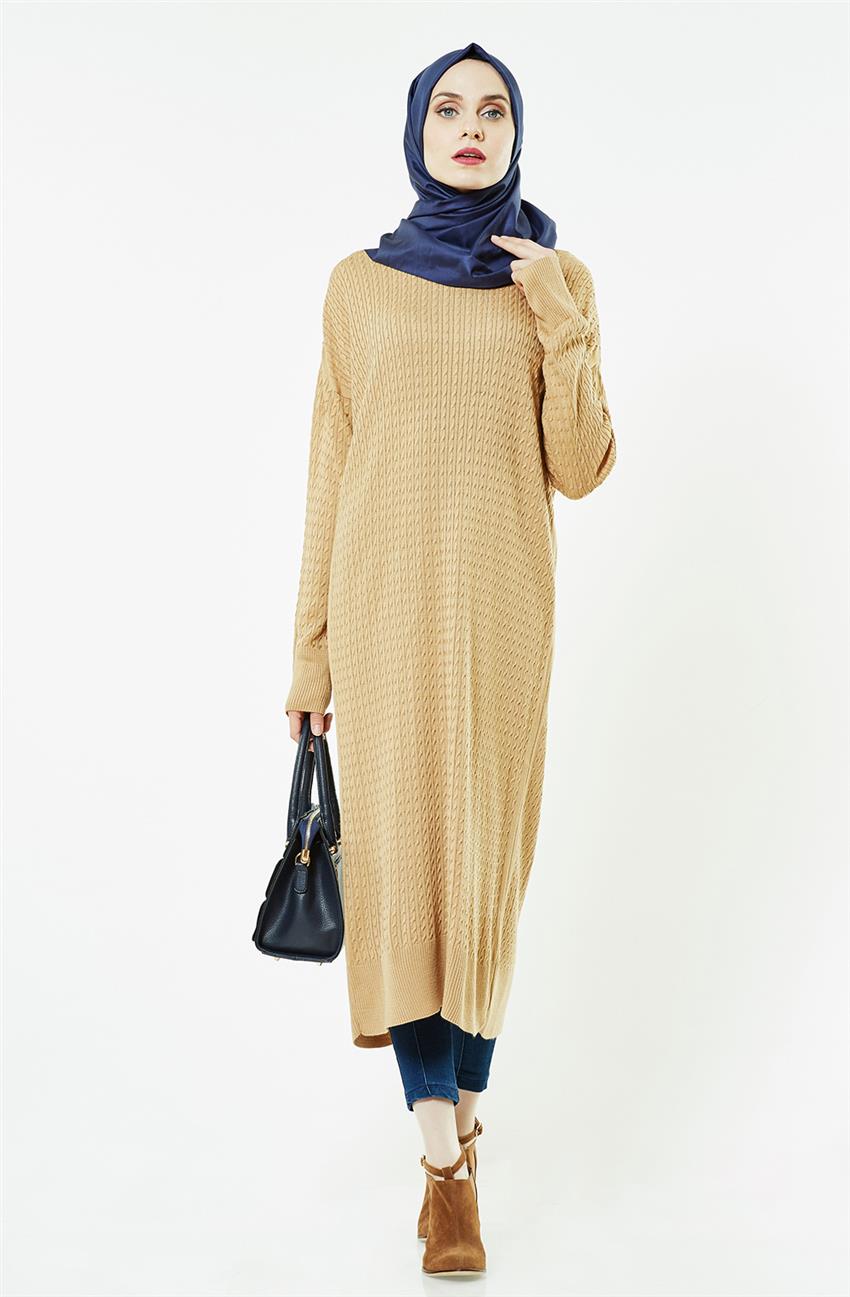 Pilise Knitwear Tunic-Camel 2505-46