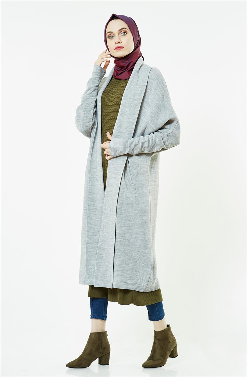 Pilise Knitwear Cardigan-Gray 2550-04